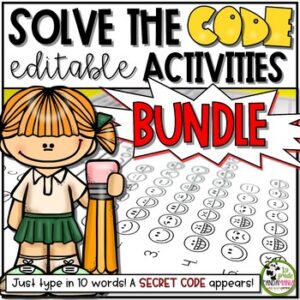 Spelling Activities for Any List of Words Solve The Code BUNDLE