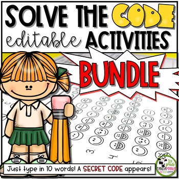 Spelling Activities for Any List of Words Solve The Code BUNDLE 1 Spelling Activities for Any List of Words Solve The Code BUNDLE