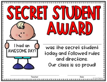 Secret Student Awards FREE! 3 Secret Student Awards FREE! 2