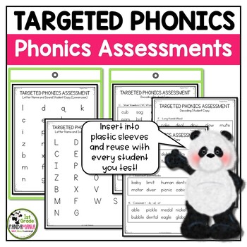Phonics Assessments (Kindergarten, 1st and 2nd grade) Science of Reading Aligned 3 Phonics Assessments (Kindergarten