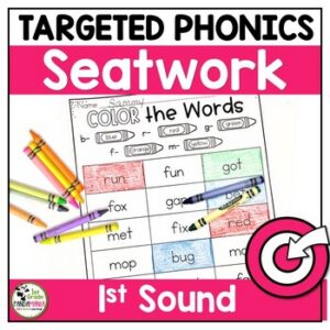 Beginning Sounds Worksheets Phonics Science of Reading Aligned Activities