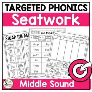 Middle Sounds Worksheets Phonics Science of Reading Aligned Activities