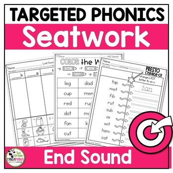 Ending Sounds Worksheets Phonics Science of Reading Aligned Activities 1 Ending Sounds Worksheets Phonics Science of Reading Aligned Activities