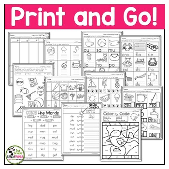 Ending Sounds Worksheets Phonics Science of Reading Aligned Activities 2 Ending Sounds Worksheets Phonics Science of Reading Aligned Activities 1