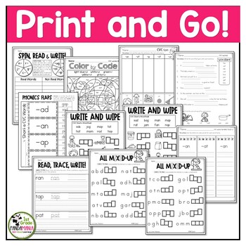 CVC Words Worksheets Phonics Science of Reading Aligned Activities 2 CVC Words Worksheets Phonics Science of Reading Aligned Activities 1