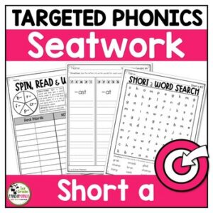 Short Vowel Worksheets Short a Phonics Activities Science of Reading Aligned