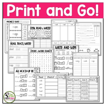 Short Vowel Worksheets Short a Phonics Activities Science of Reading Aligned 2 Short Vowel Worksheets Short a Phonics Activities Science of Reading Aligned 1