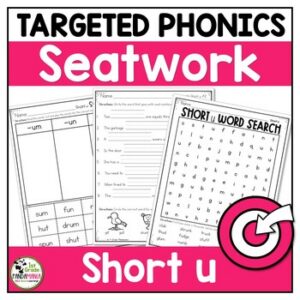 Short Vowel Worksheets Short u Phonics Activities Science of Reading Aligned