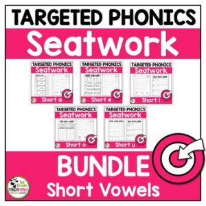 Short Vowel Worksheets Phonics Activities Science of Reading Aligned BUNDLE