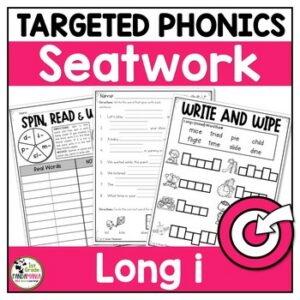 Long Vowel Worksheets Long i Phonics Activities Science of Reading Aligned