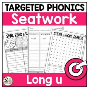 Long Vowel Worksheets Long u Phonics Activities Science of Reading Aligned
