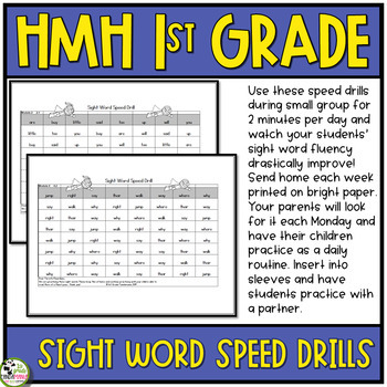 HMH Into Reading 1st Grade Sight Word Fluency Speed Drills (2020 Ed.) 2 HMH Into Reading 1st Grade Sight Word Fluency Speed Drills (2020 Ed.) 1