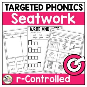 R-Controlled Worksheets Phonics Science of Reading Aligned Activities