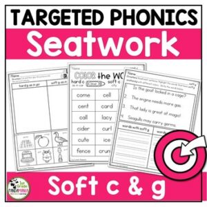 Soft c and g Worksheets Phonics Science of Reading Aligned Activities
