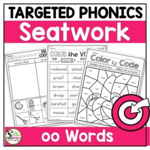 oo Words Worksheets Phonics Science of Reading Aligned Activities