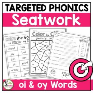 oy and oi Words Worksheets Phonics Science of Reading Aligned Activities