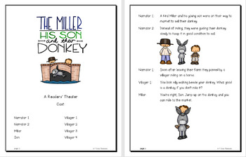 Readers Theater Script The Miller, His Son and their Donkey, Aesop's Fables 2 His Son and their Donkey
