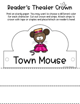 Readers Theater Script The Town Mouse and Country Mouse, Aesop's Fables 4 Aesop's Fables 1