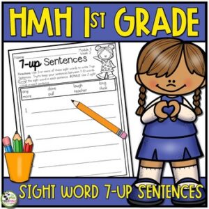 HMH Into Reading 1st Grade 7-up Sentence Writing Sight Word Center 2020