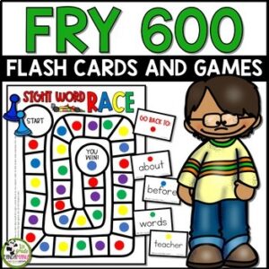 Fry Words Flash Card Games and Centers for First 600 Fry Sight Words