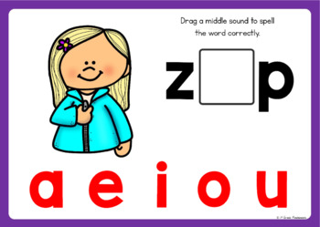 Phonics CVC Middle Sound Digital Task Cards BOOM CARDS 3 Phonics CVC Middle Sound Digital Task Cards BOOM CARDS 2