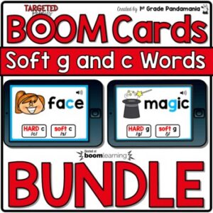 Soft c and g Phonics Digital Science of Reading BUNDLE BOOM CARDS