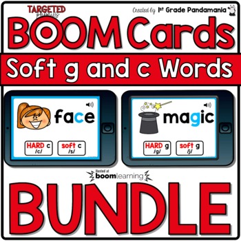 Soft c and g Phonics Digital Science of Reading BUNDLE BOOM CARDS 1 Soft c and g Phonics Digital Science of Reading BUNDLE BOOM CARDS