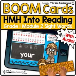 HMH Into Reading Grade 1 BOOM CARDS Module 2 Sight Word Solve the Code