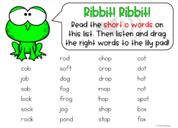 Phonics Short o Vowel Digital Frog Theme BOOM CARDS 2 Phonics Short o Vowel Digital Frog Theme BOOM CARDS 1