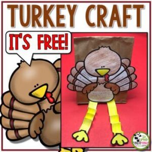 Thanksgiving Activity Turkey Craft - Centerpiece with Casserole Recipe FREE