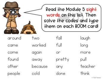 HMH Into Reading Grade 1 BOOM CARDS Module 5 Sight Word Solve the Code 2 HMH Into Reading Grade 1 BOOM CARDS Module 5 Sight Word Solve the Code 1