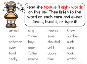 HMH Into Reading 1st Grade BOOM CARDS Module 9 Sight Words Bee Theme 2 HMH Into Reading 1st Grade BOOM CARDS Module 9 Sight Words Bee Theme 1