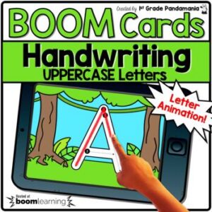 Handwriting Letter Tracing Uppercase Animation and Audio BOOM CARDS