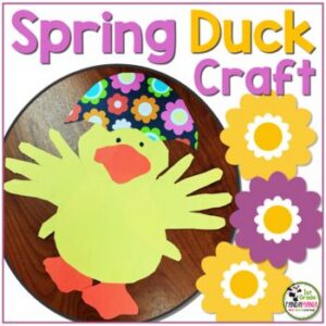 Spring Duck with Umbrella Easter Craft