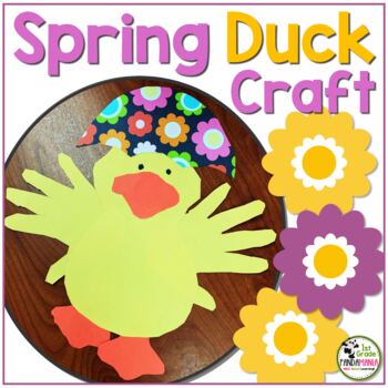 Spring Duck with Umbrella Easter Craft 1 Spring Duck with Umbrella Easter Craft