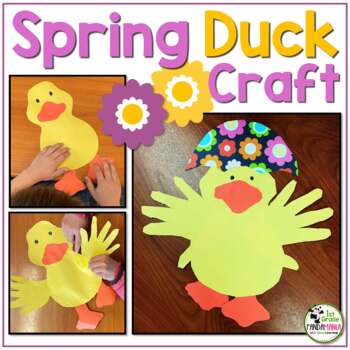Spring Duck with Umbrella Easter Craft 2 Spring Duck with Umbrella Easter Craft 1