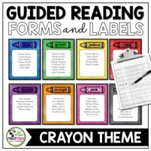 Guided Reading Groups Crayon (Fillable PDF) Posters