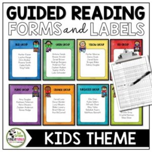 Guided Reading Groups Kid (Fillable PDF) Posters