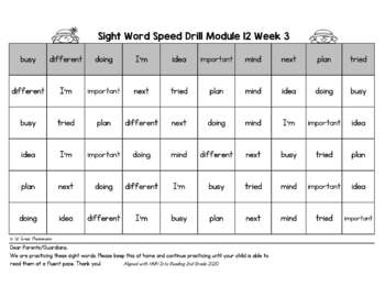HMH Into Reading 2nd Grade Sight Word Fluency Speed Drills (2020 Ed.) 3 HMH Into Reading 2nd Grade Sight Word Fluency Speed Drills (2020 Ed.) 2