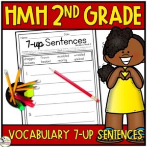 HMH Into Reading 2nd Grade 7-up Sentence Writing Vocabulary Center 2020