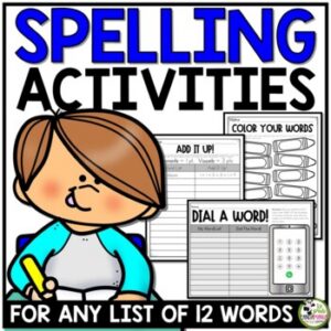 Spelling and Sight Word Activities for Any List of 12 Words