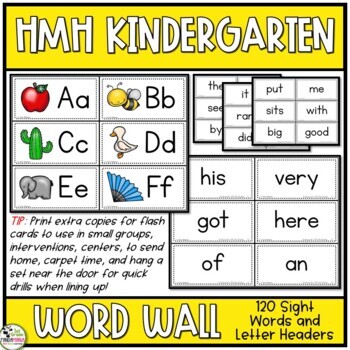 HMH Into Reading Kindergarten Word Wall Sight Words (2020 Ed) 2 HMH Into Reading Kindergarten Word Wall Sight Words (2020 Ed) 1
