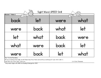 HMH Into Reading Kindergarten Sight Word Fluency Speed Drills (2020 Ed.) 4 HMH Into Reading Kindergarten Sight Word Fluency Speed Drills (2020 Ed.) 3
