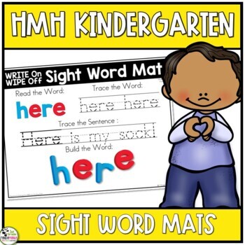 HMH Into Reading Kindergarten Sight Word Write, Wipe & Build Mats 2020 1 HMH Into Reading Kindergarten Sight Word Write