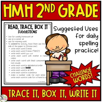 HMH Into Reading 2nd Grade Challenge Spelling Trace, Box, Write It Center 2020 2 Box