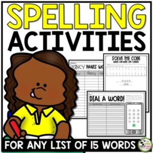 Spelling and Sight Word Activities for Any List of 15 Words
