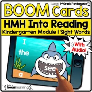 HMH Into Reading Kindergarten BOOM CARDS Module 1 Sight Words Ocean Theme