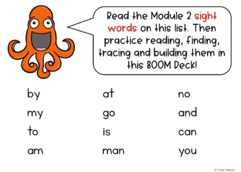 HMH Into Reading Kindergarten BOOM CARDS Module 2 Sight Words Ocean Theme 2 HMH Into Reading Kindergarten BOOM CARDS Module 2 Sight Words Ocean Theme 1