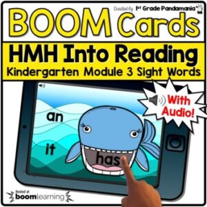 HMH Into Reading Kindergarten BOOM CARDS Module 3 Sight Words Ocean Theme
