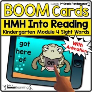HMH Into Reading Kindergarten BOOM CARDS Module 4 Sight Words Ocean Theme